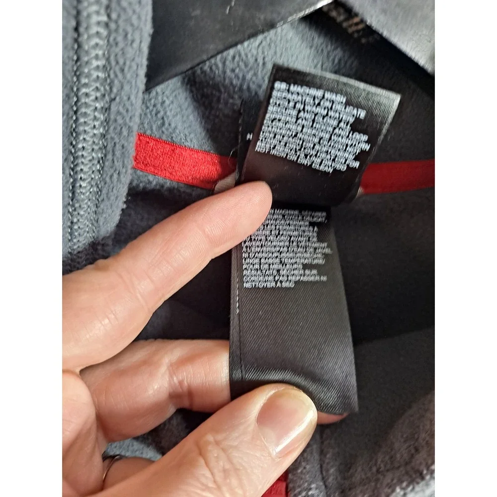 The North Face Fleece Pullover 1/4‎ Zip Lightweight Gray Mens L